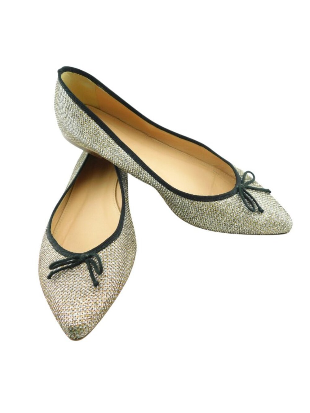 J. CREW Shimmer Gold Silver Lag Ballet Flats Shoes 8.5